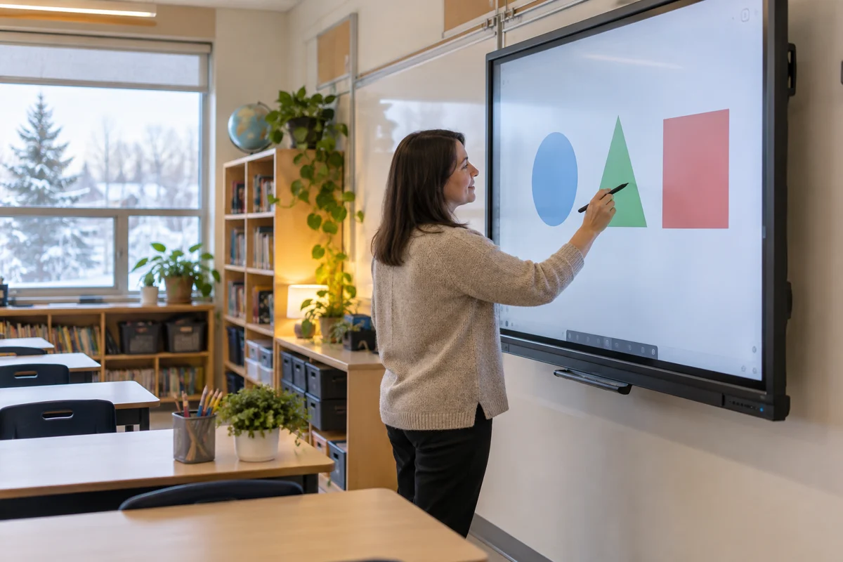 Interactive classroom display used for teaching